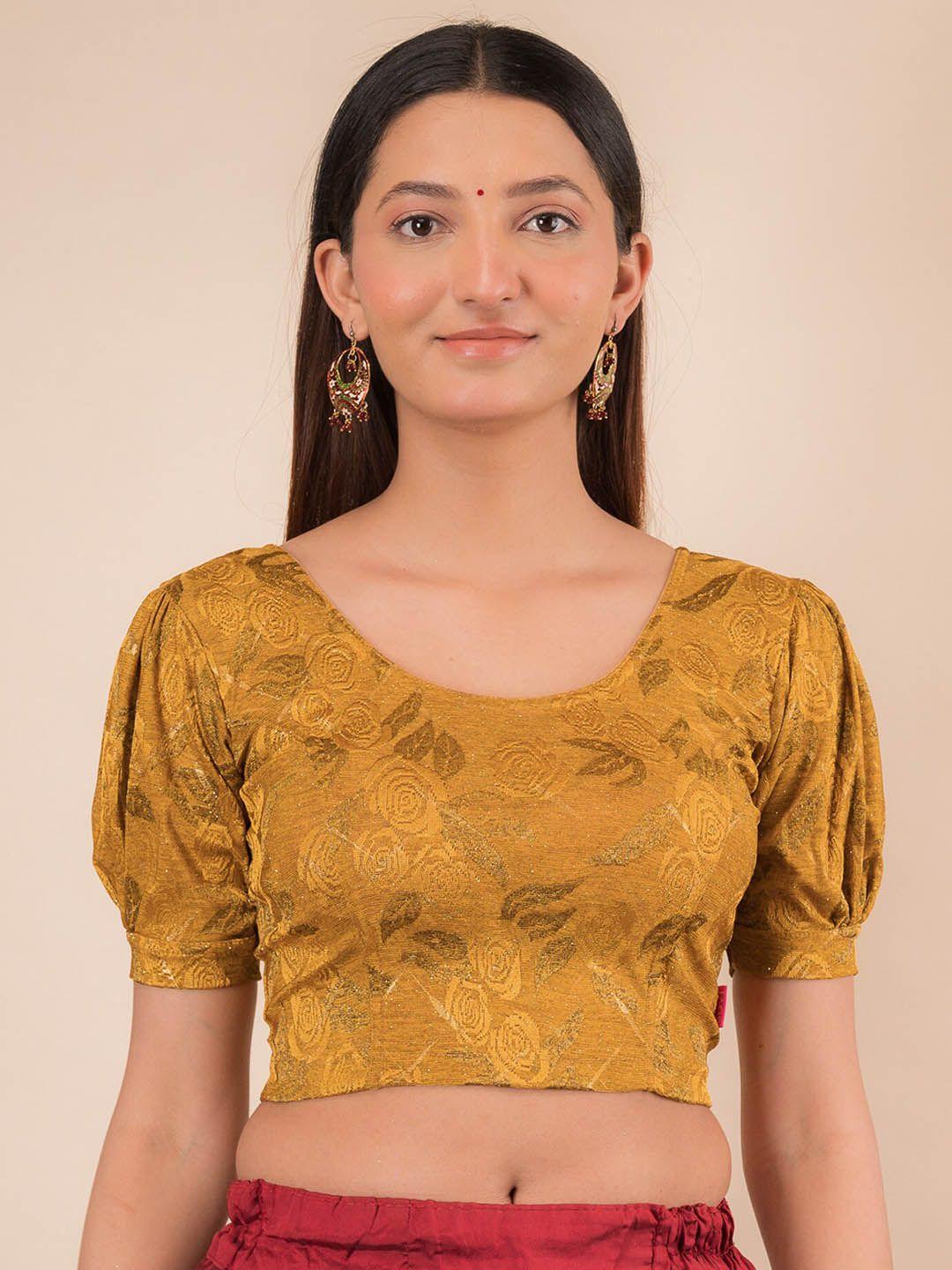 bindigasm's advi embellished jacquard saree blouse