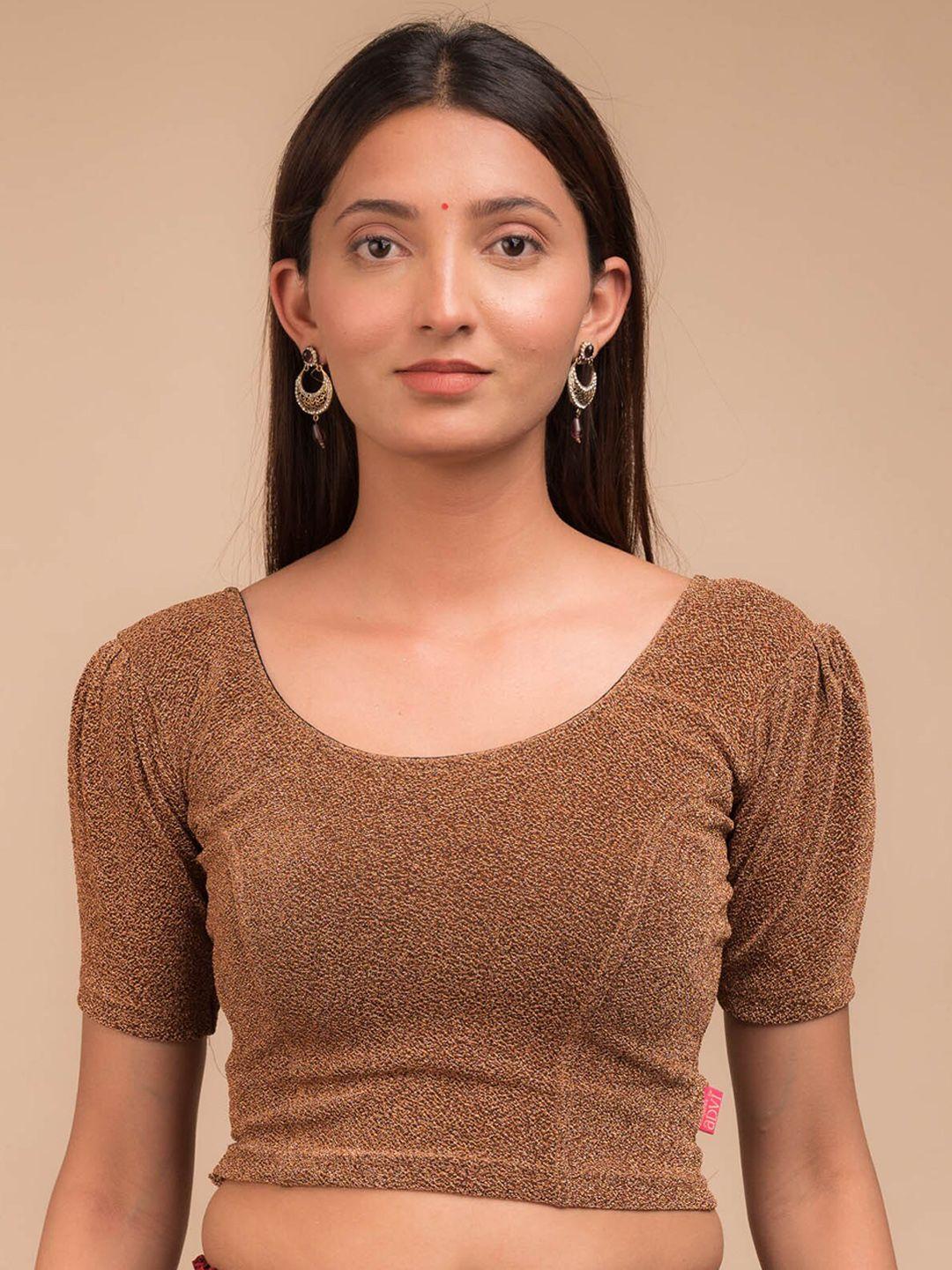 bindigasm's advi embellished jacquard zari saree blouse