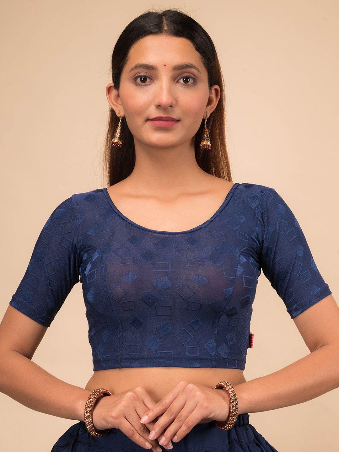 bindigasm's advi embroidered jacquard saree blouse