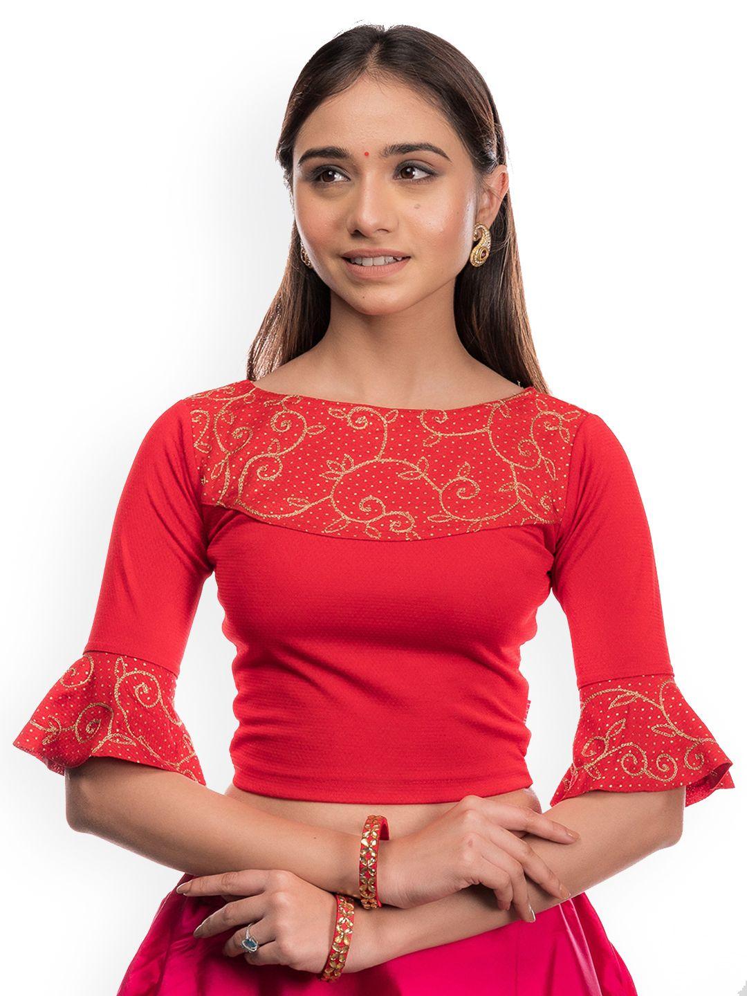 bindigasm's advi embroidered saree blouse