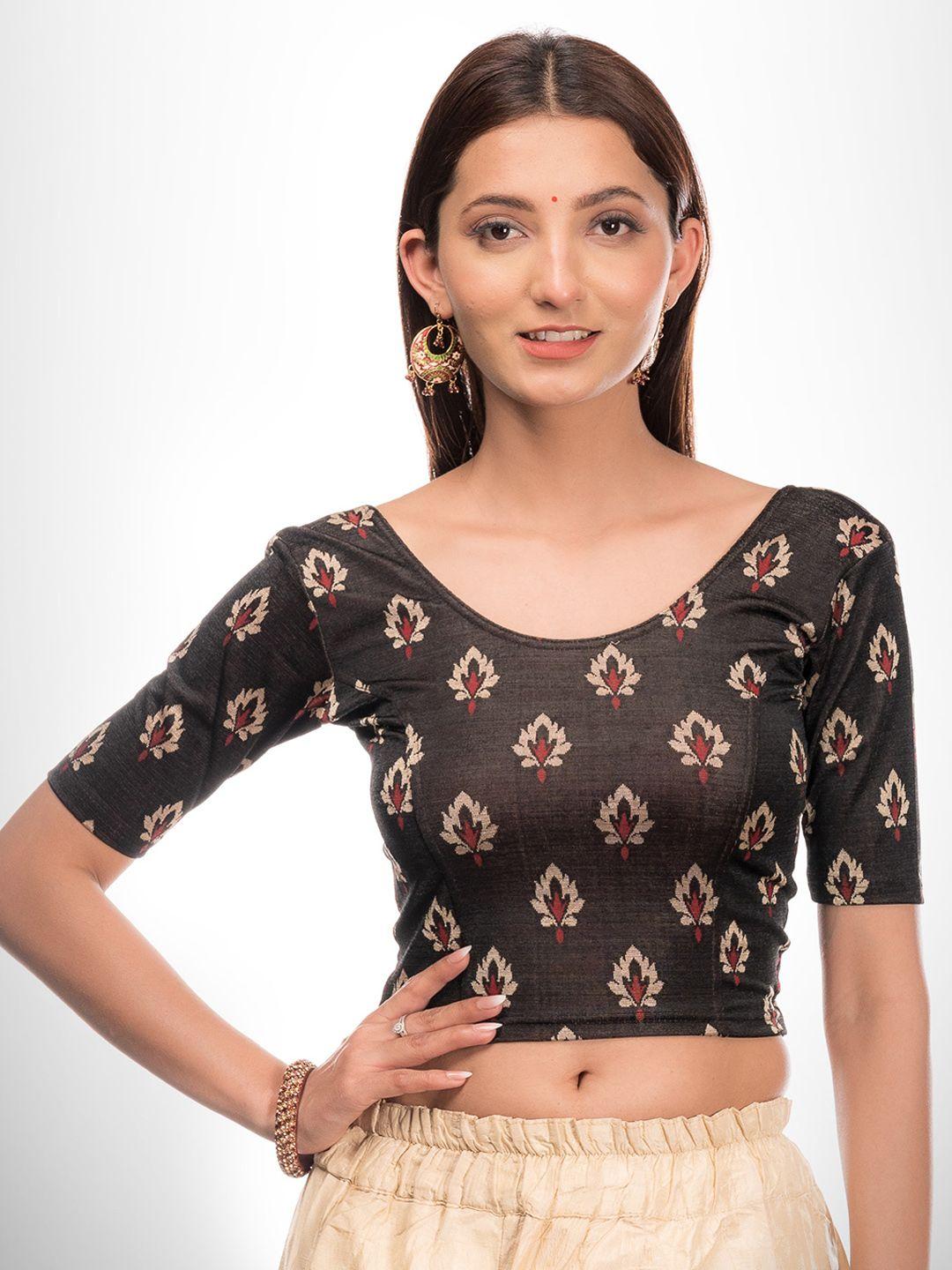 bindigasm's advi printed saree blouse