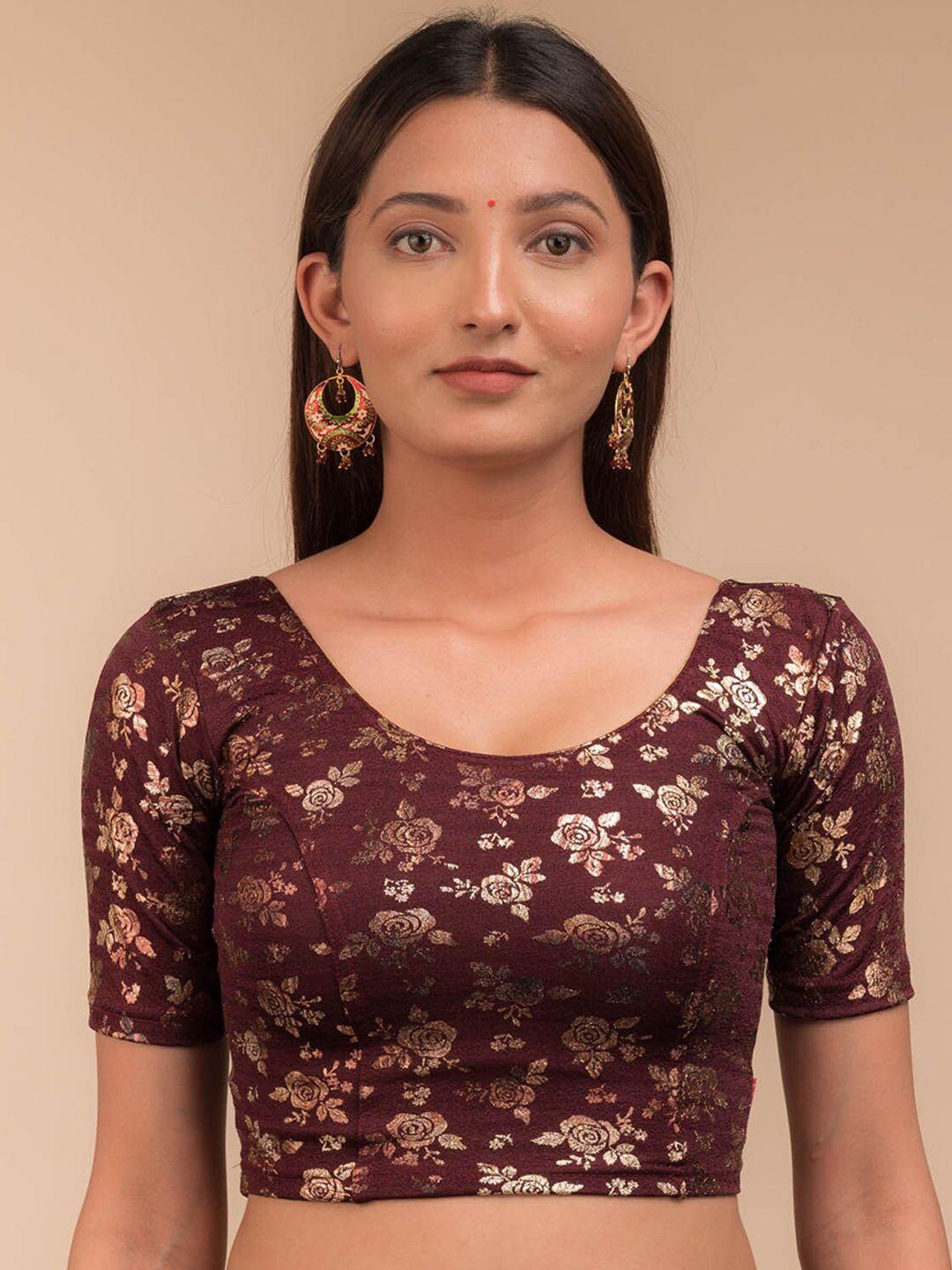 bindigasm's advi printed saree blouse