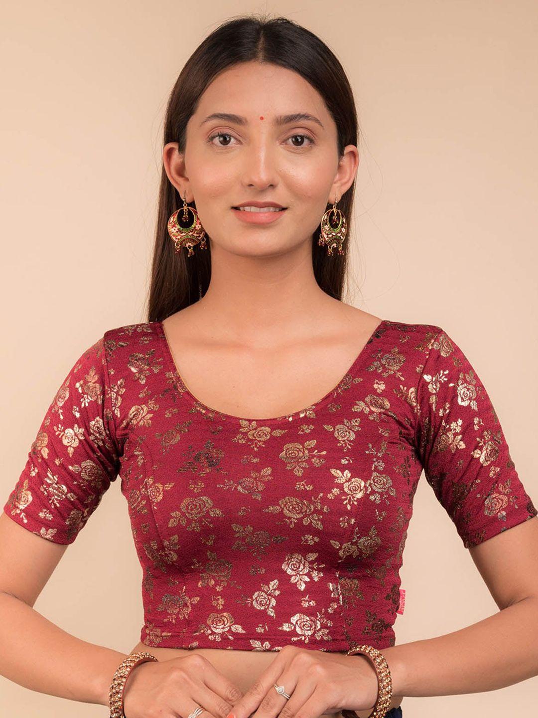 bindigasm's advi printed saree blouse