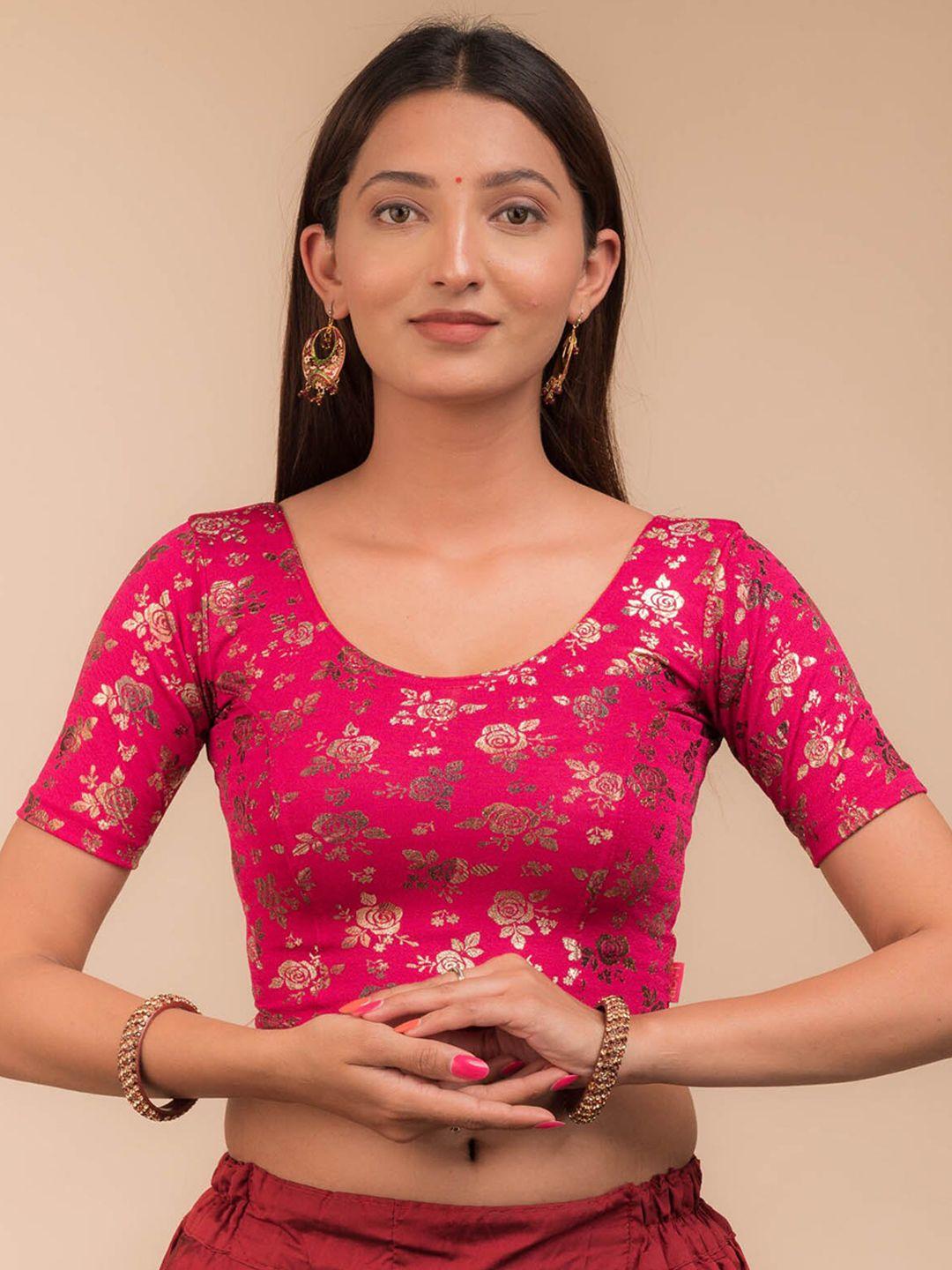 bindigasm's advi printed saree blouse