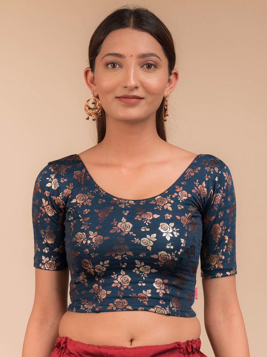 bindigasm's advi printed saree blouse