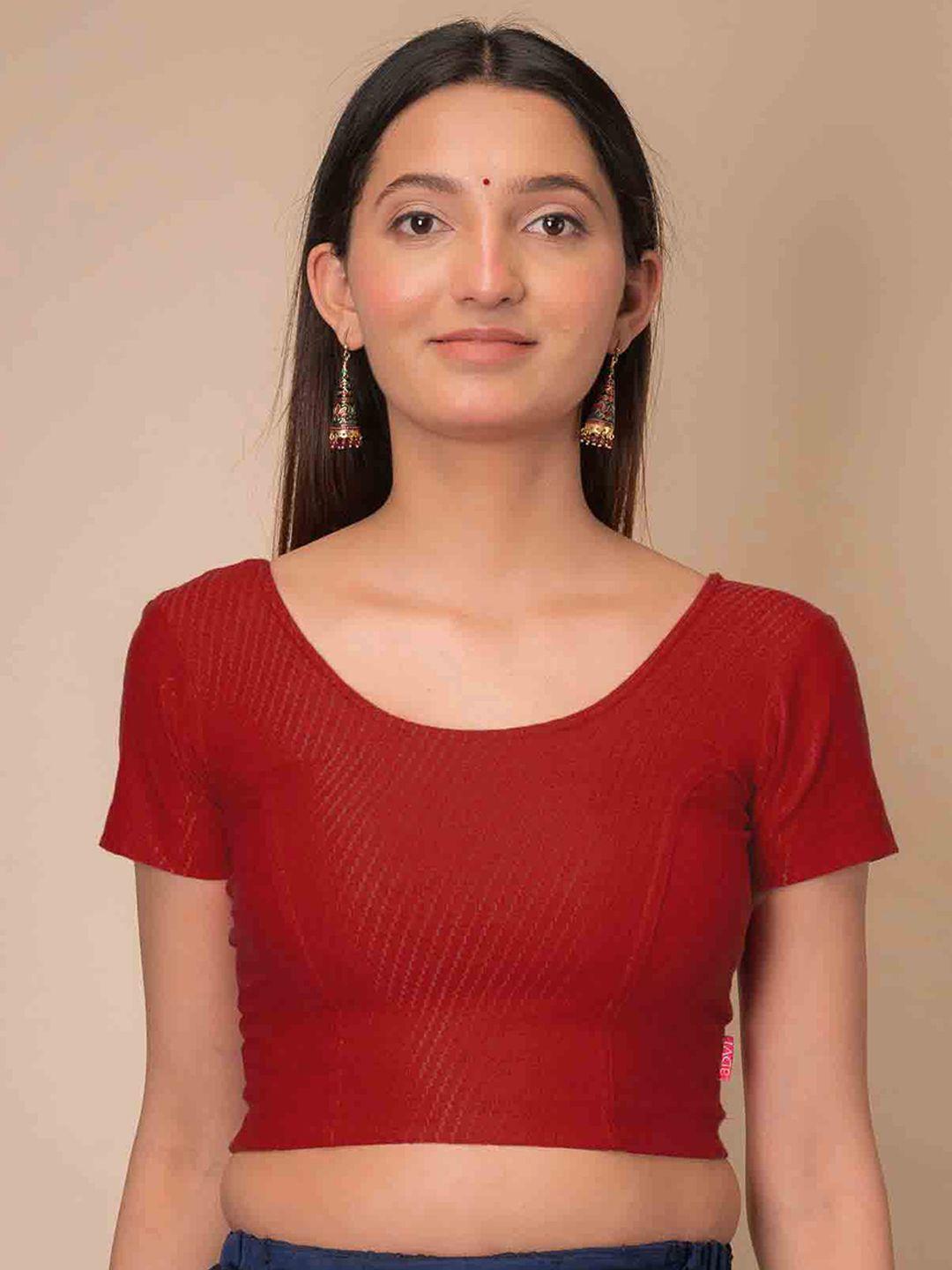 bindigasm's advi self-design cotton saree blouse