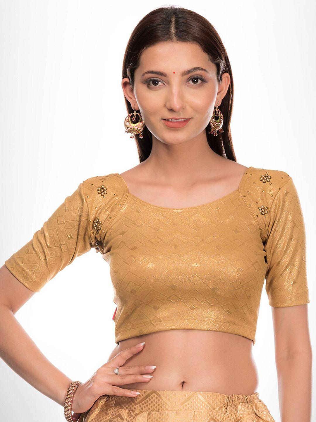 bindigasm's advi self design stretchable saree blouse