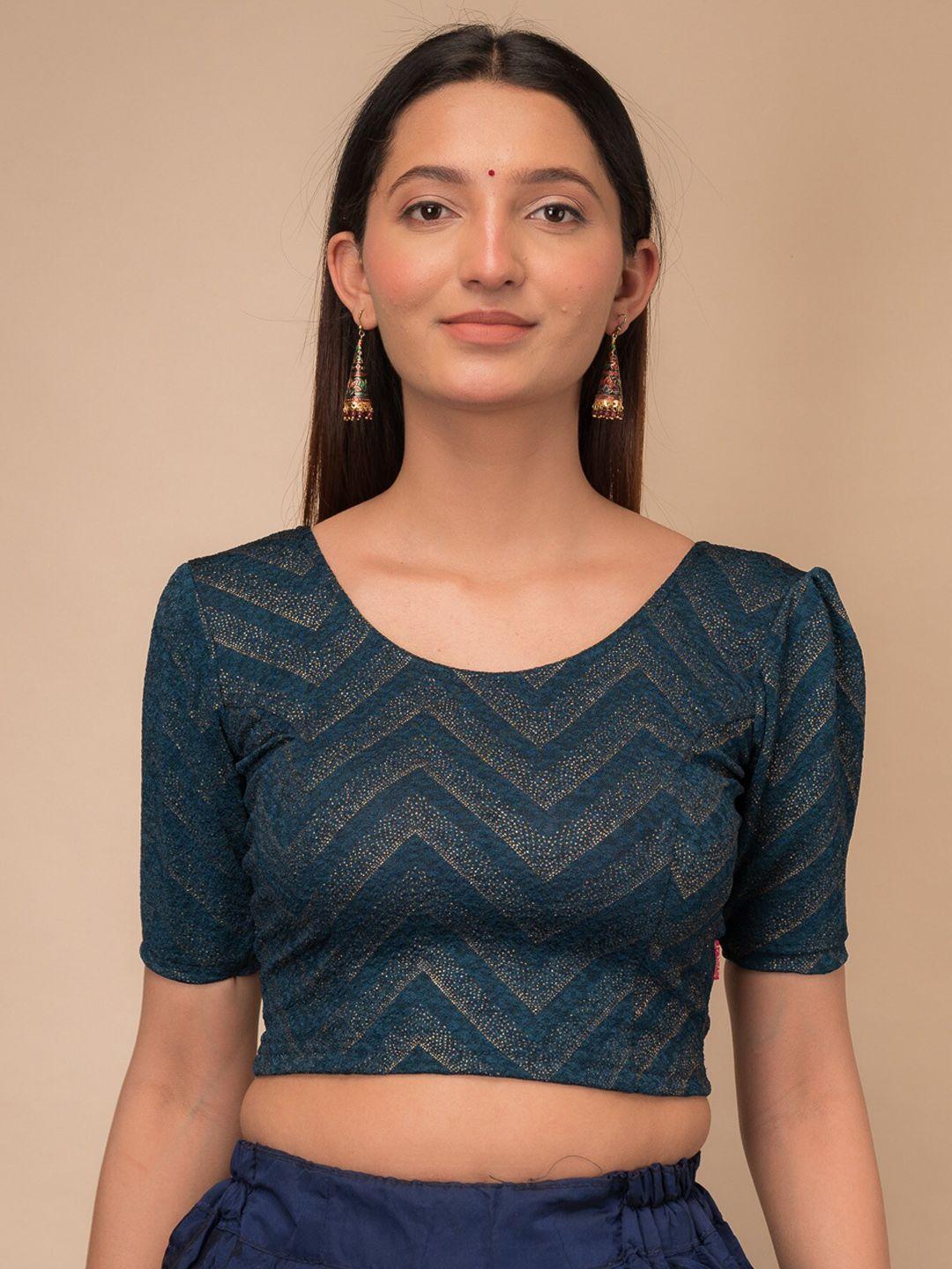 bindigasm's advi self design stretchable saree blouse
