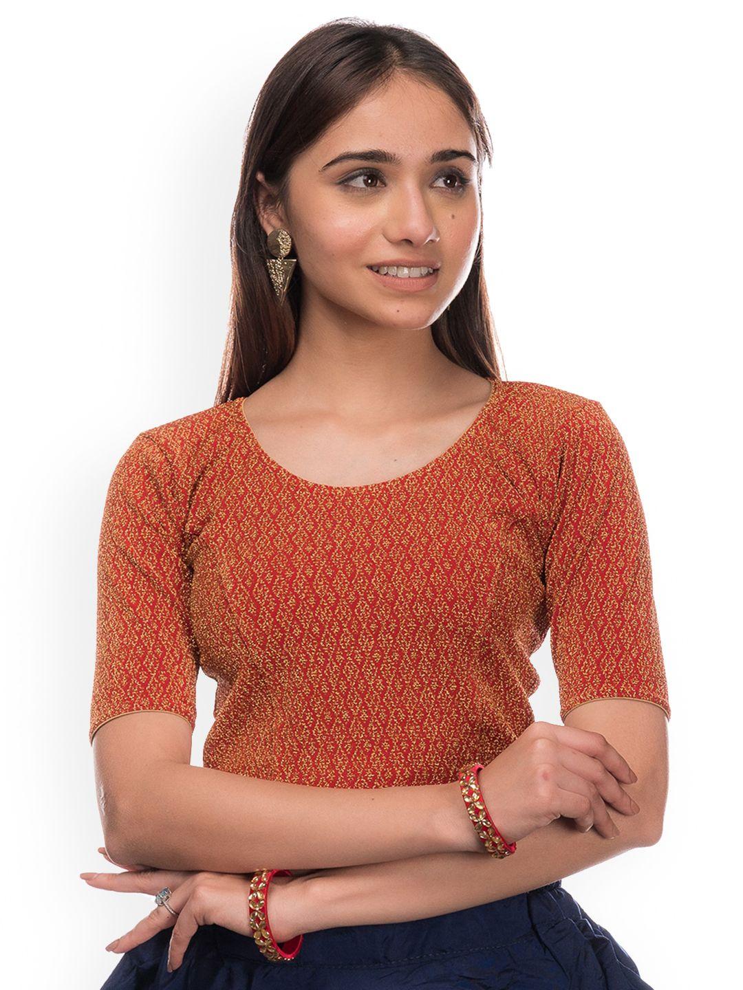 bindigasm's advi sequined stretchable saree blouse