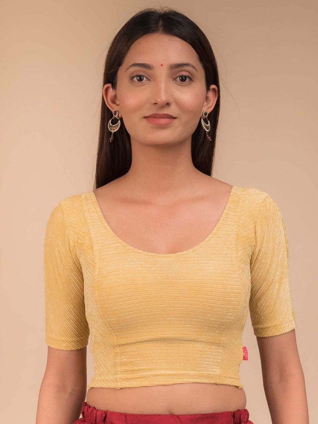 bindigasm's advi striped readymade saree blouse