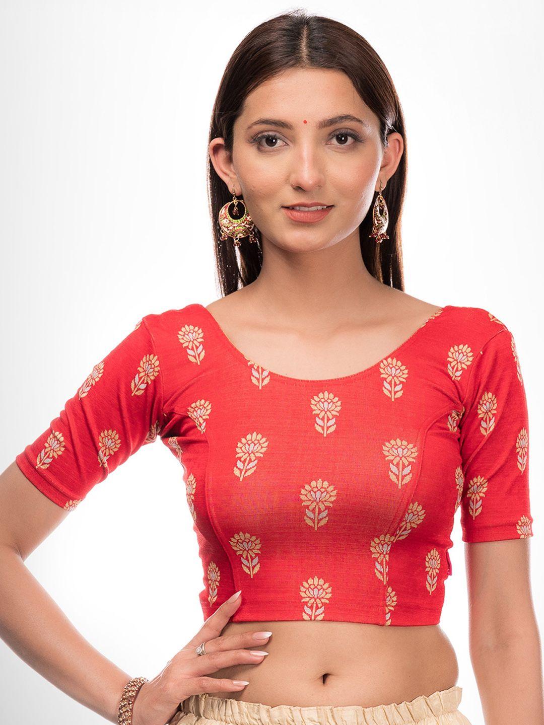 bindigasm's advi woven design saree blouse