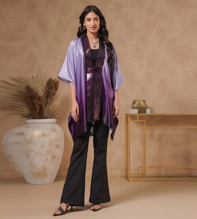 binfinite purple sitara twilight cape with trouser