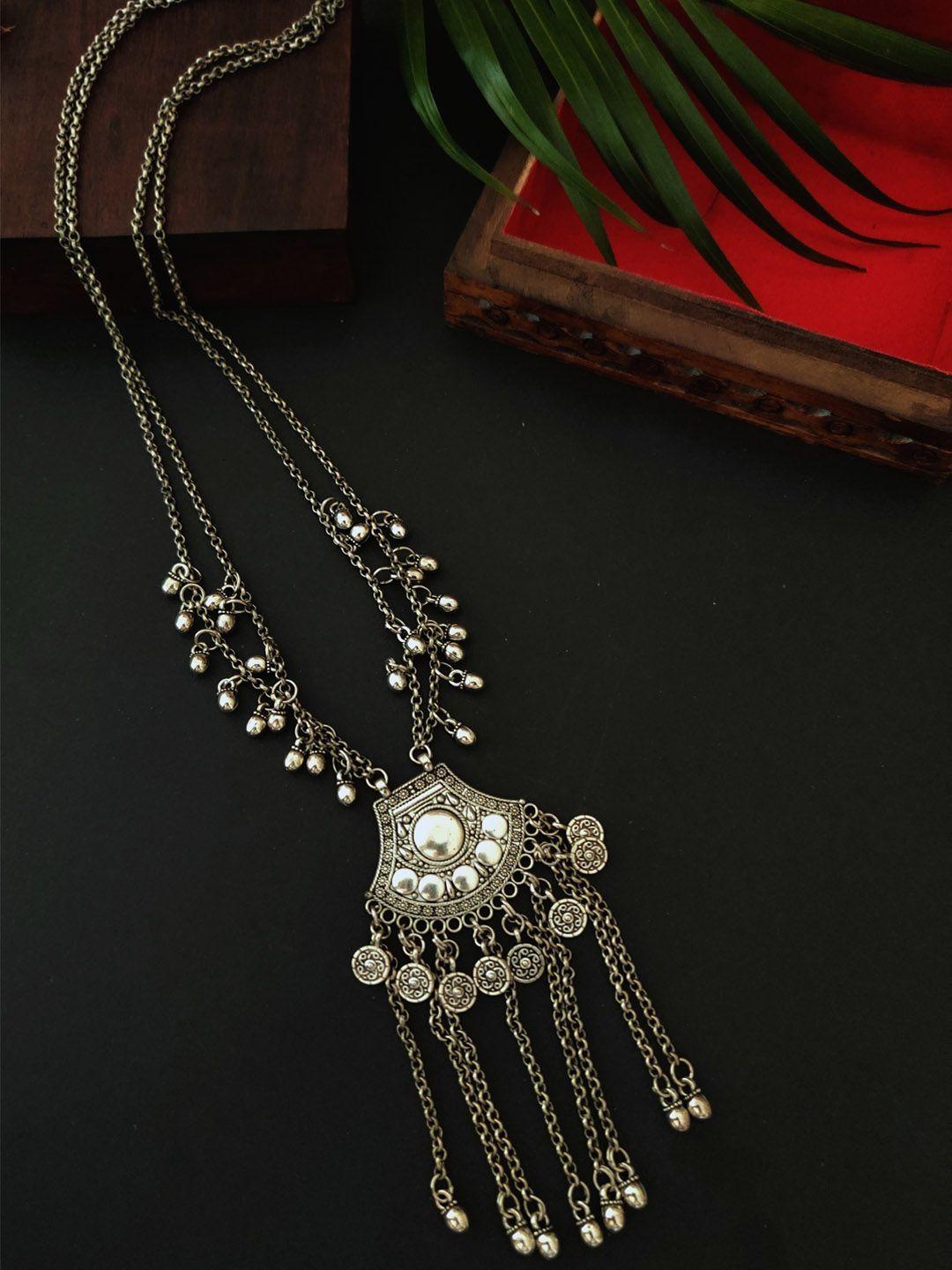 binni's wardrobe silver-toned silver plated necklace