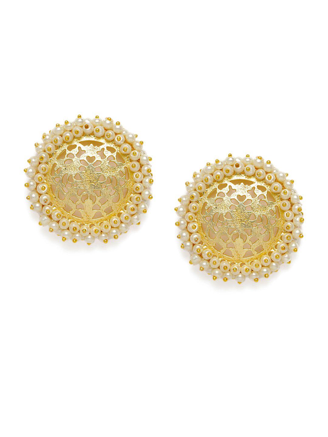 binnis wardrobe gold-toned circular studs