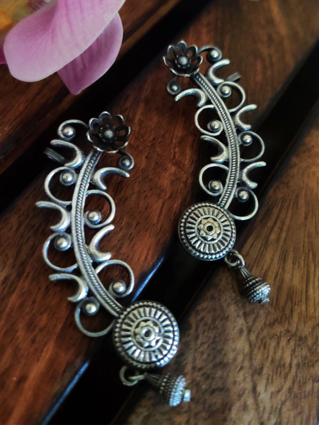 binnis wardrobe silver-plated contemporary ear cuff earrings