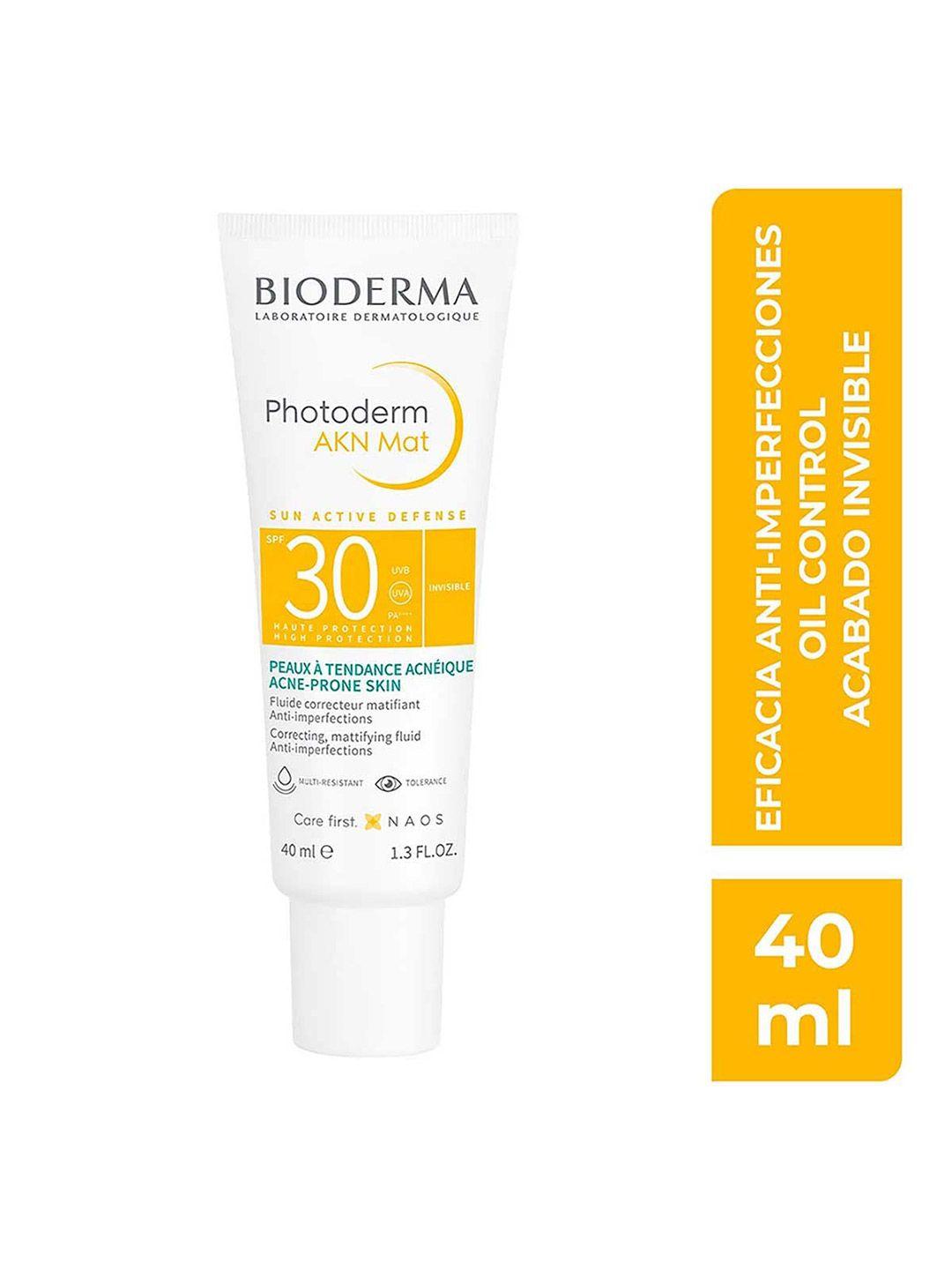 bioderma photoderm akn mat fluide spf 30 sunscreen - 40 ml