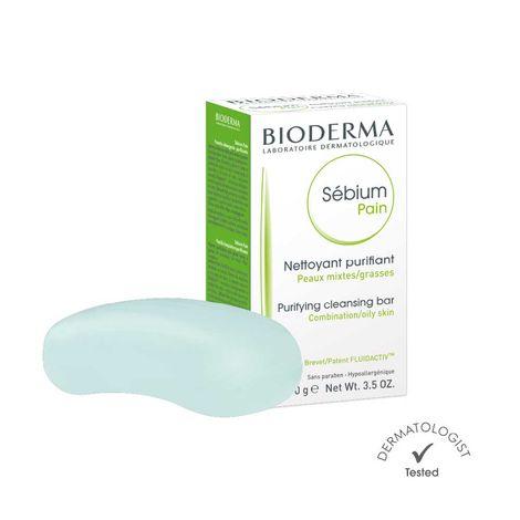 bioderma sebium pain purifying cleansing bar preventing blemishes, 100gm