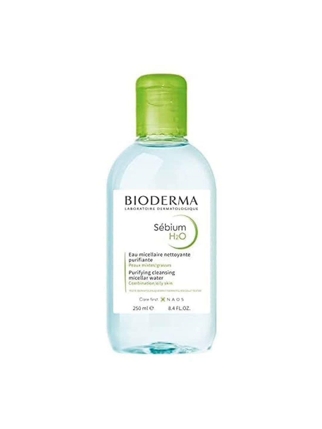 bioderma  sebium h2o purifying micellar cleansing water makeup remover 250ml