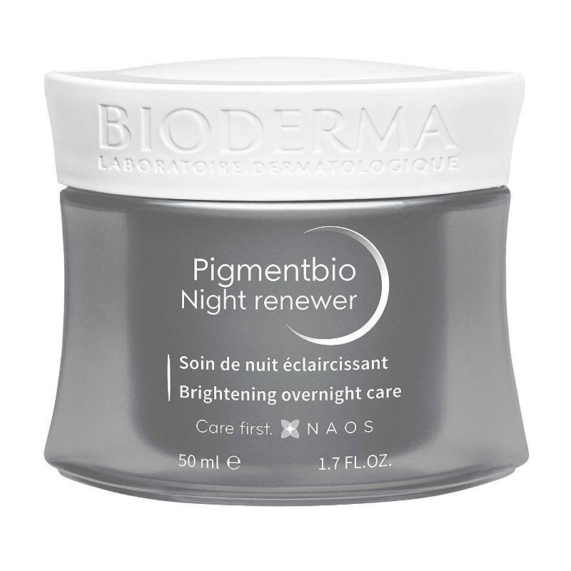 bioderma pigmentbio night renewer brightening overnight cream for dark spots, sensitive skin