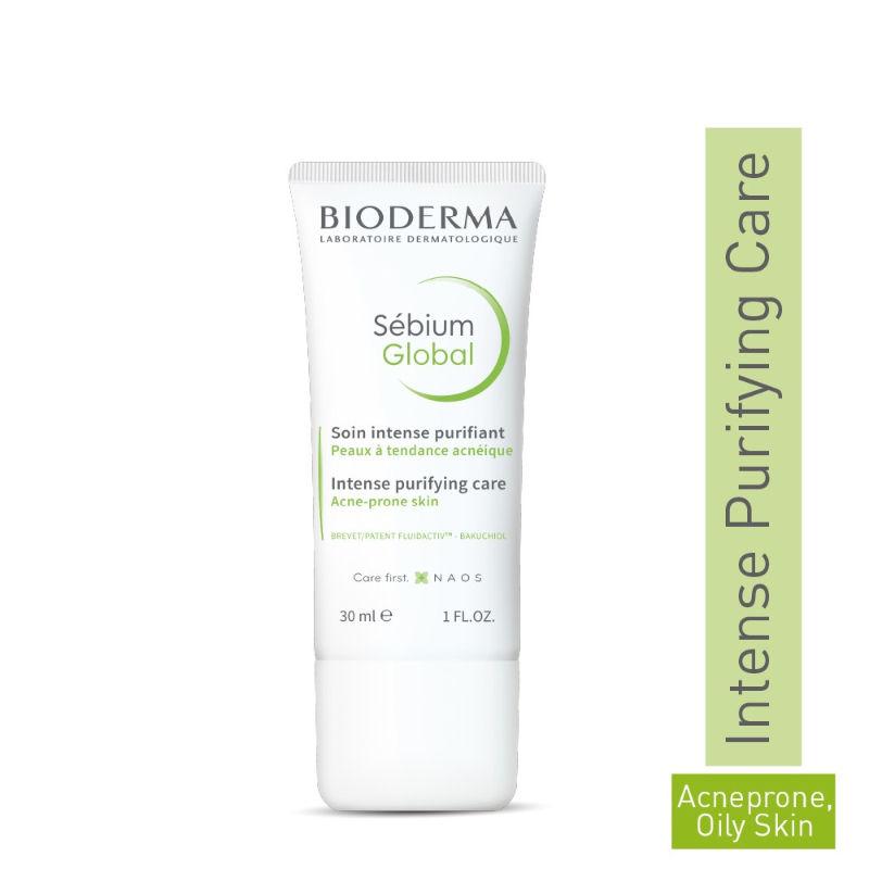 bioderma sebium global intense purifying care acne-prone skin- eliminates spots, blackheads