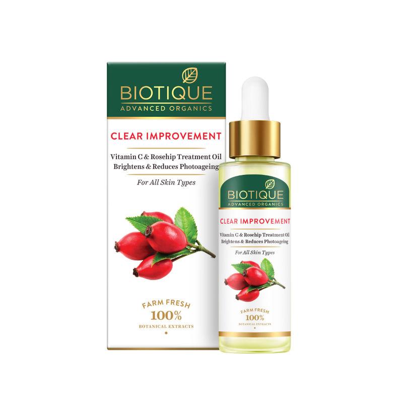 biotique advanced organics clear improvement vitamin c & rosehip treatment oil
