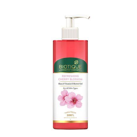 biotique advanced organics refreshing cherry blossom shea & vitamin e shower gel (200 ml)