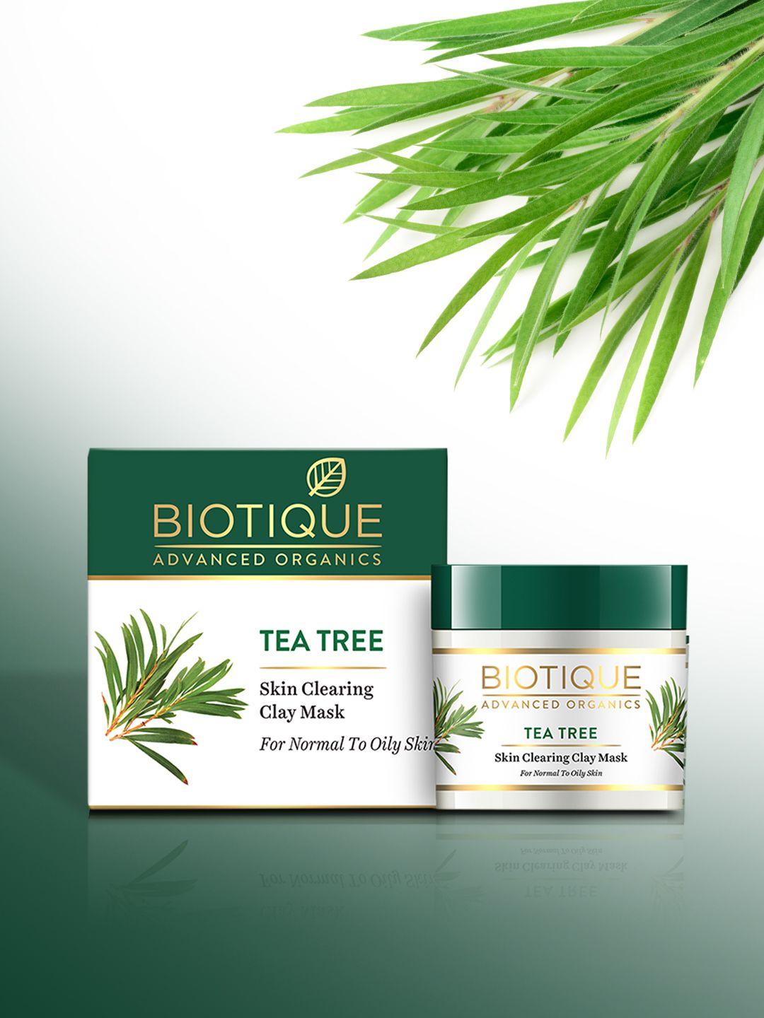 biotique advanced organics tea tree skin clearing clay face mask 70 g