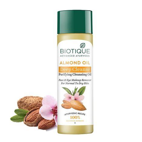 biotique almond oil deep cleanse purifying cleansing oil 120ml