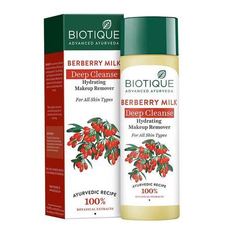 biotique berberry milk deep cleanse hydrating make remover 120ml