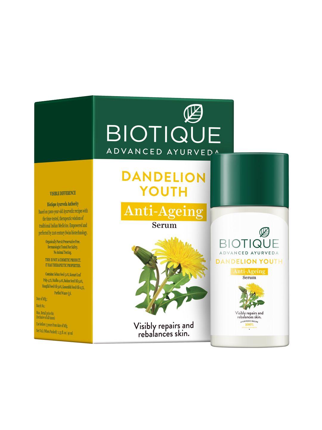 biotique bio dandelion ageless sustainable lightening serum 35ml