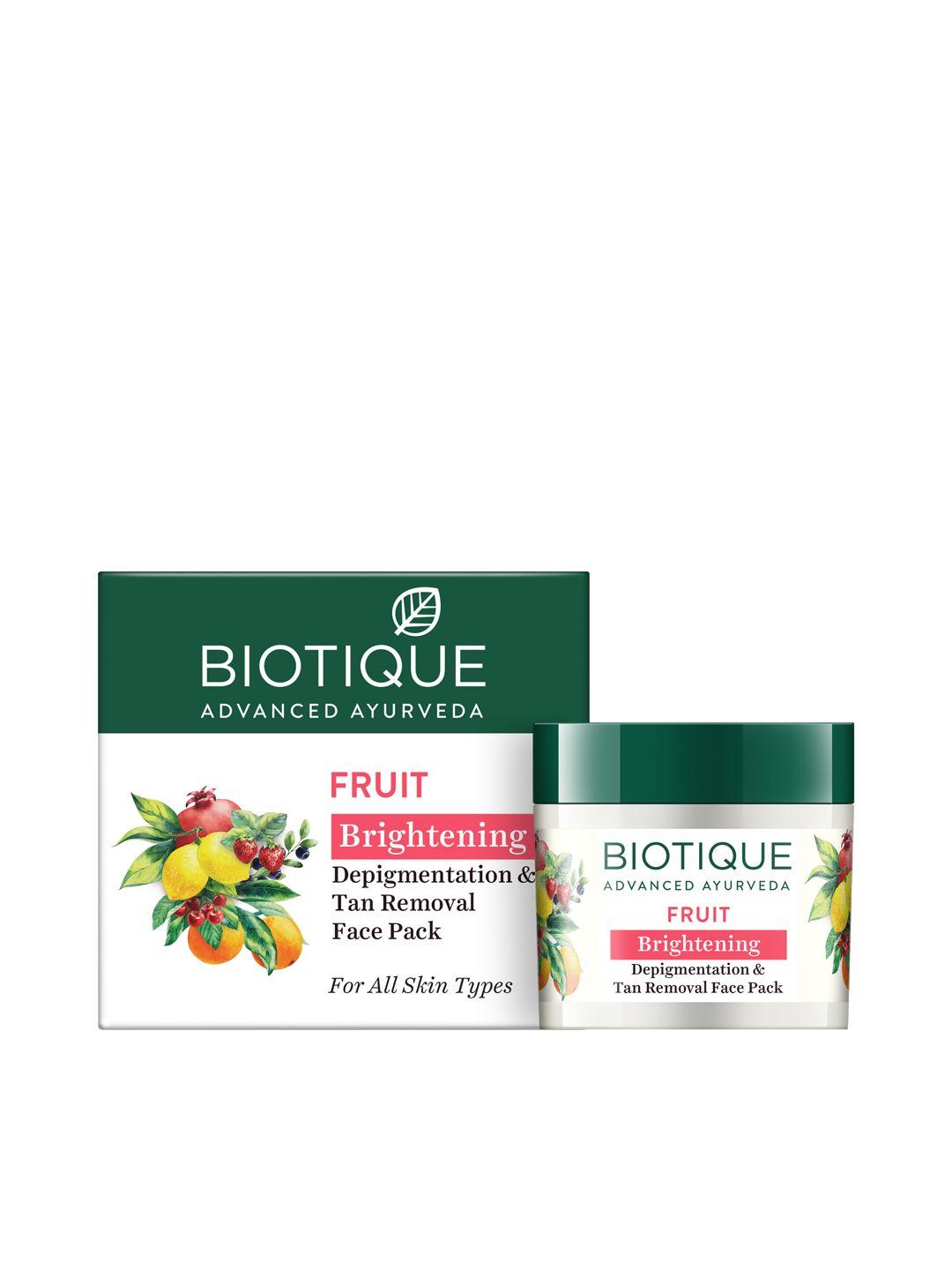 biotique bio fruit whitening & depigmentation sustainable face pack 75 g