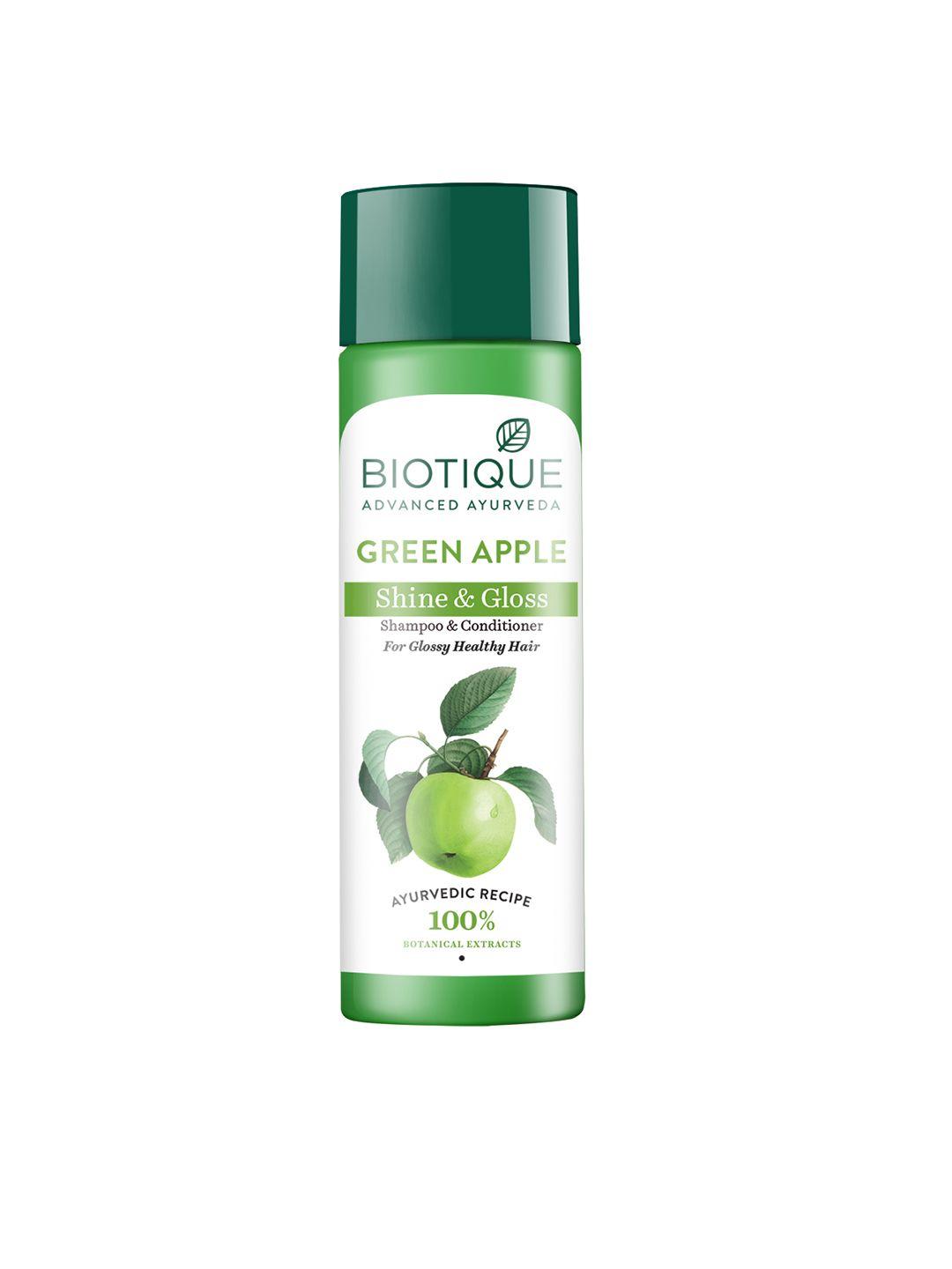 biotique bio green apple purifying shampoo & conditioner for oily scalp & hair 190 ml