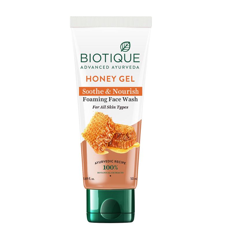 biotique bio honey gel refreshing foaming face wash