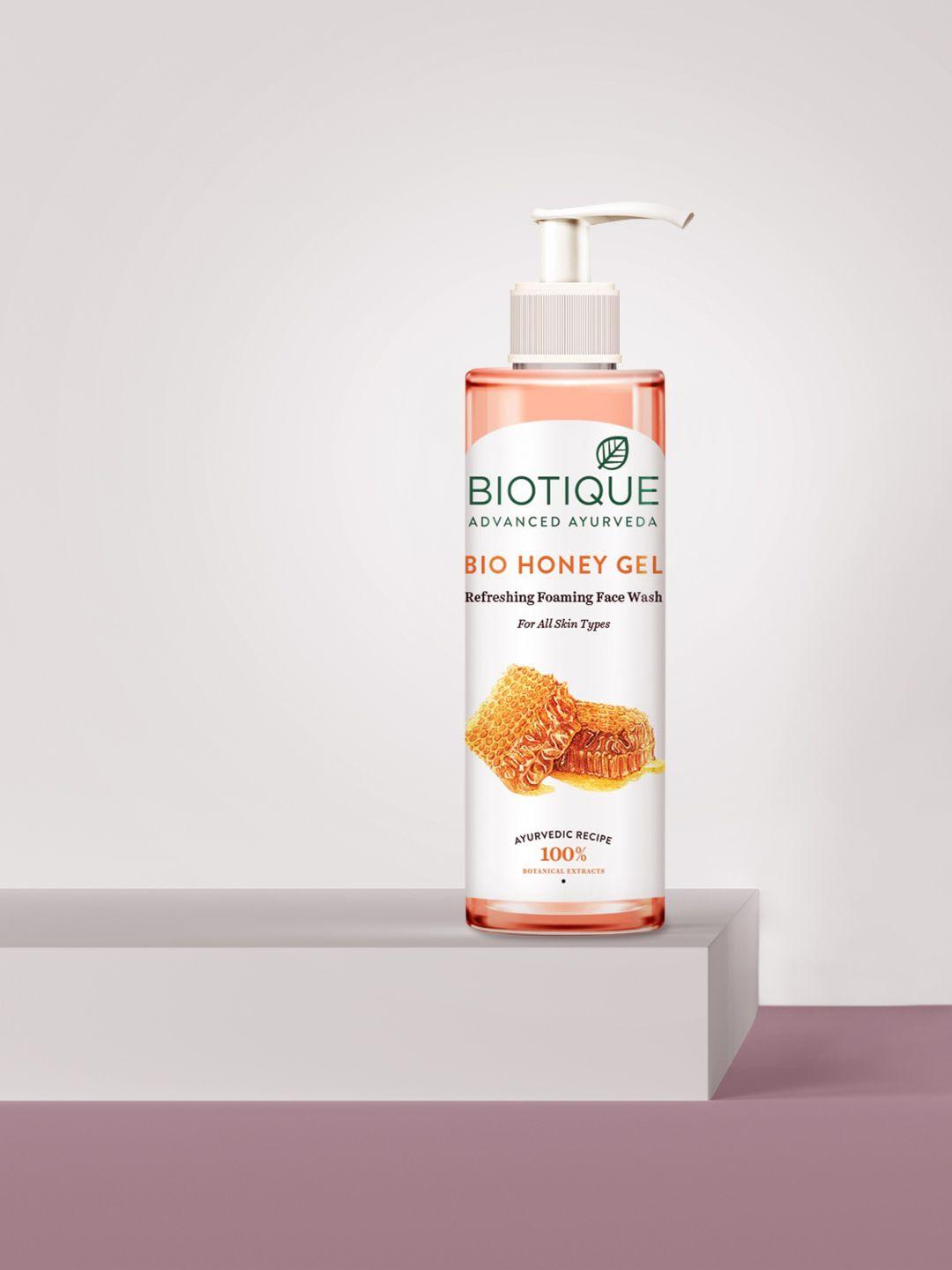 biotique bio honey gel sustainable foaming wash 200 ml