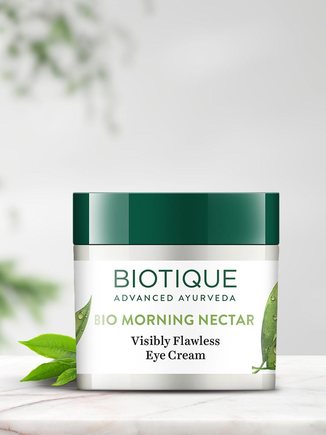 biotique bio morning nectar flawless lightening sustainable eye cream - 30+ spf 15 g