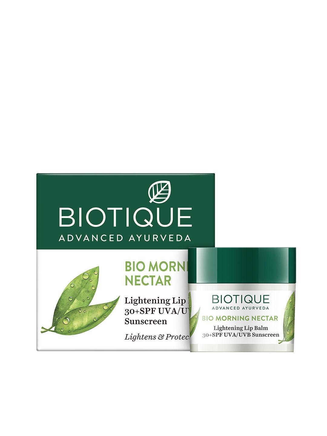 biotique bio morning nectar lightning sustainable lip balm spf 30 12 g