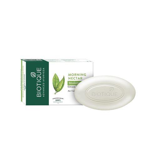biotique bio morning nectar moisturizing visibly flawless cream bathing bar (75 g)