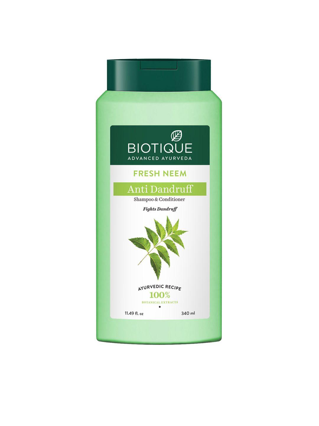 biotique bio neem margosa anti-dandruff sustainable shampoo & conditioner 340 ml