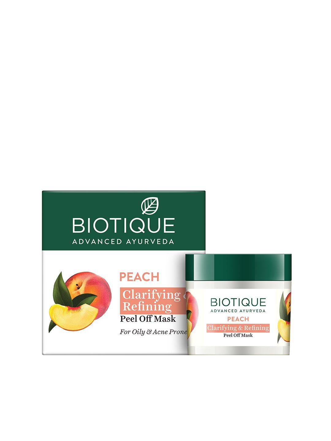 biotique bio peach clarifying & refining peel-off mask 50 gm