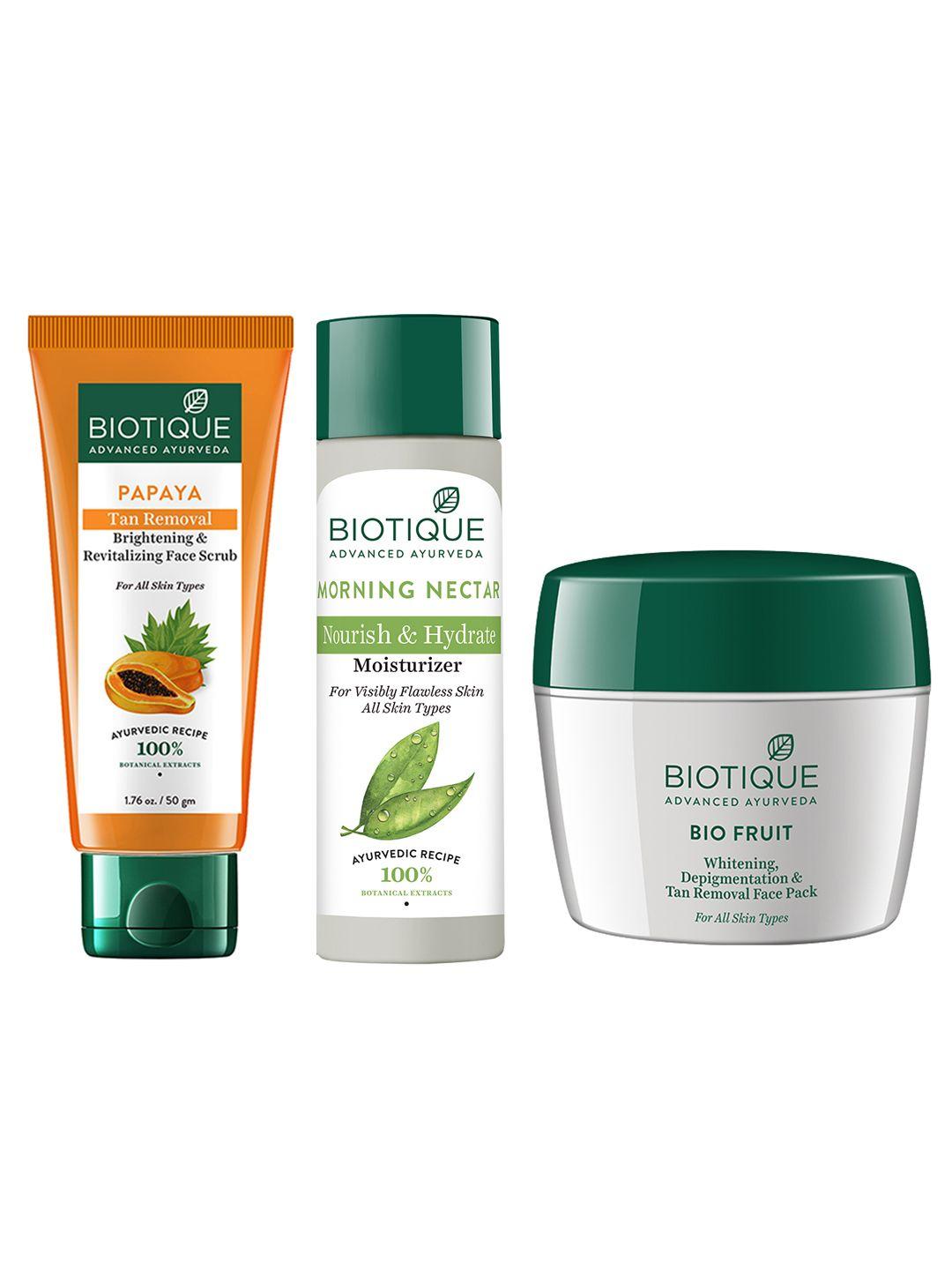 biotique bio skin brightening tan removal facial kit