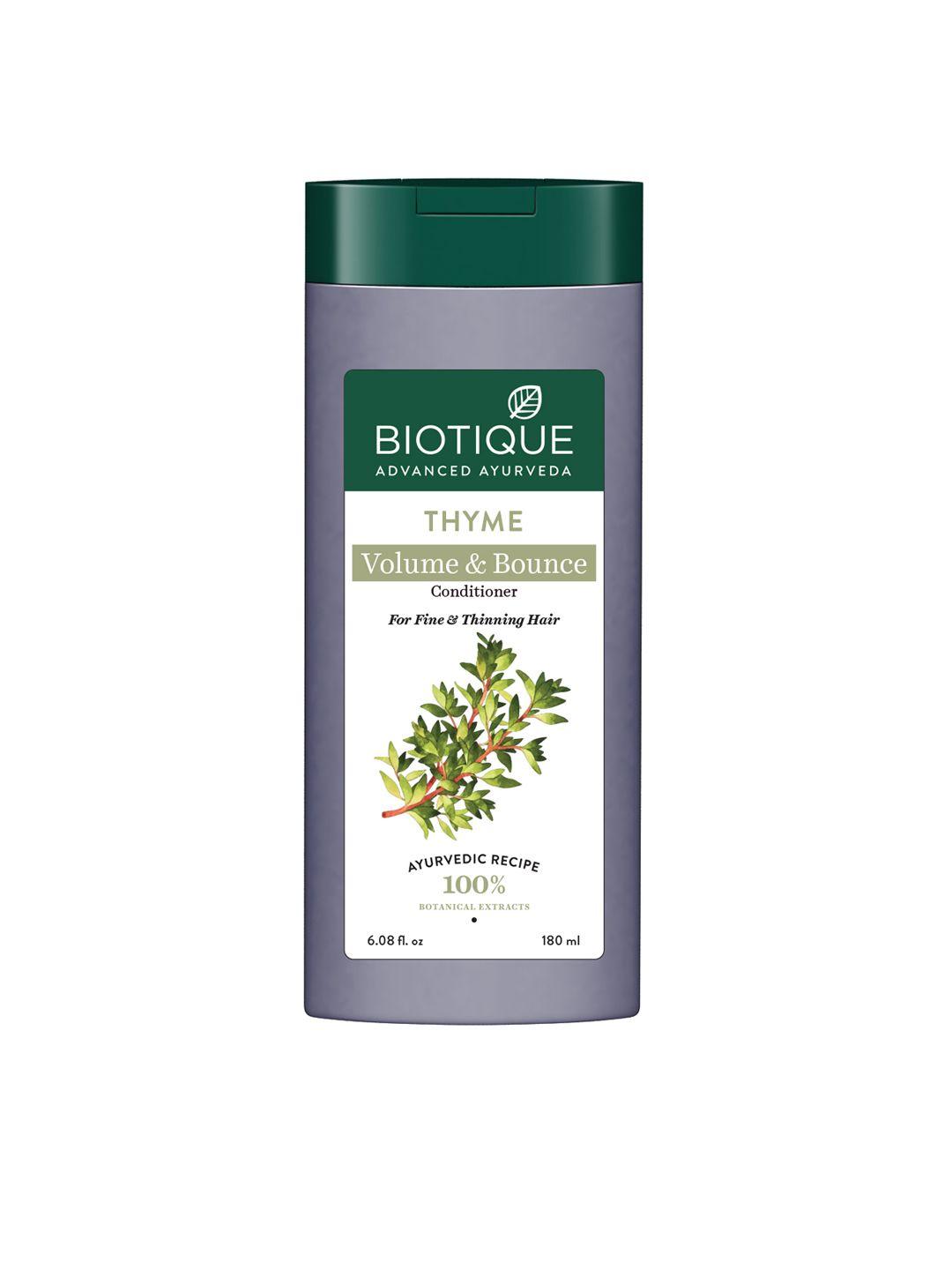 biotique bio thyme volume sustainable conditioner for fine & thinning hair 180 ml