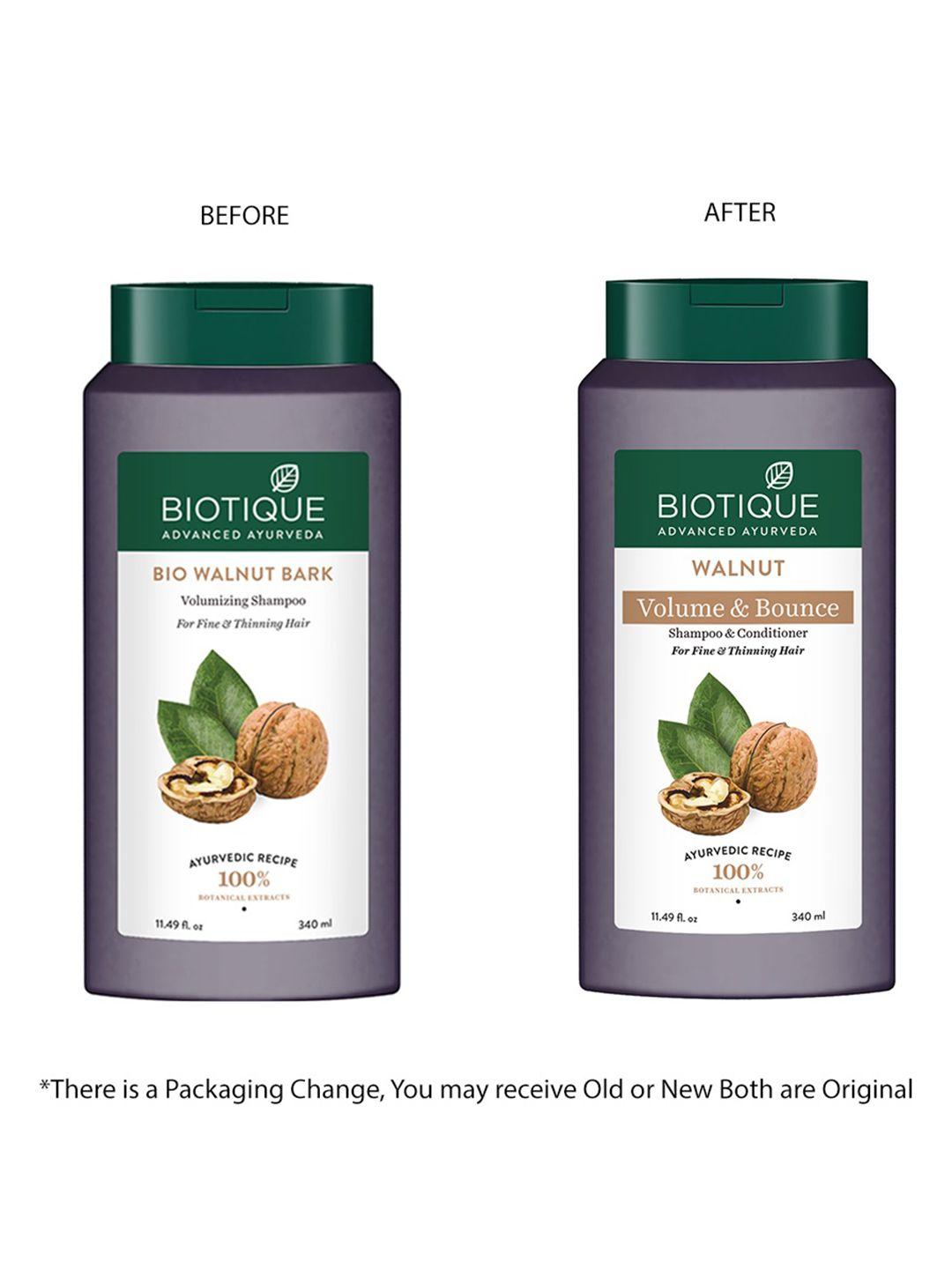 biotique bio walnut bark volumizing shampoo 340 ml