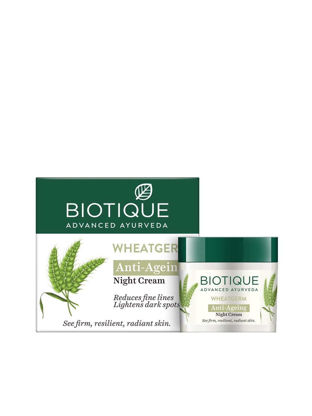 biotique bio wheat germ youthful nourishing night sustainable cream 50g