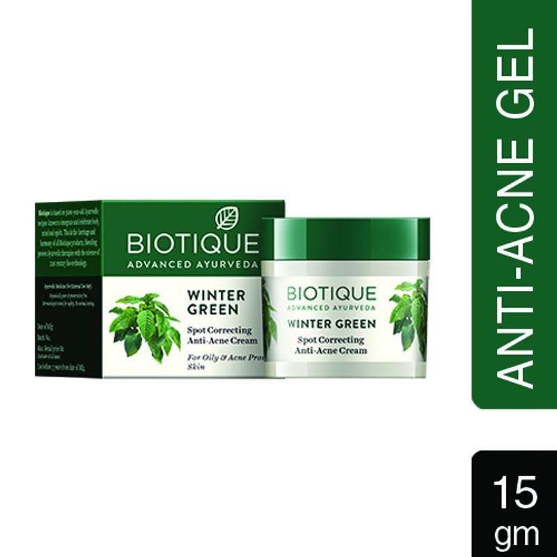 biotique bio winter green spot correcting anti acne cream
