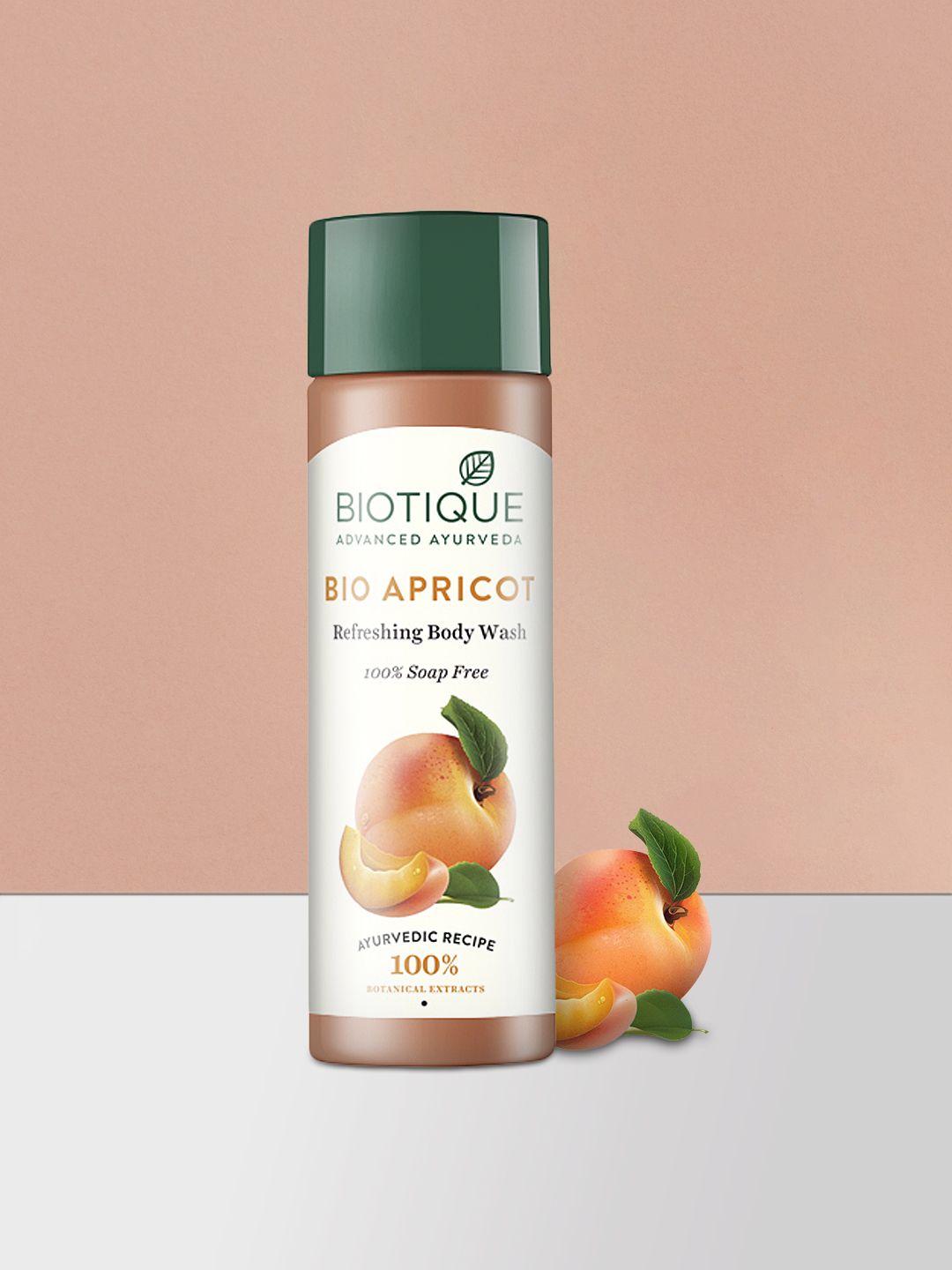 biotique botanicals unisex bio apricot refreshing sustainable body wash 190 ml