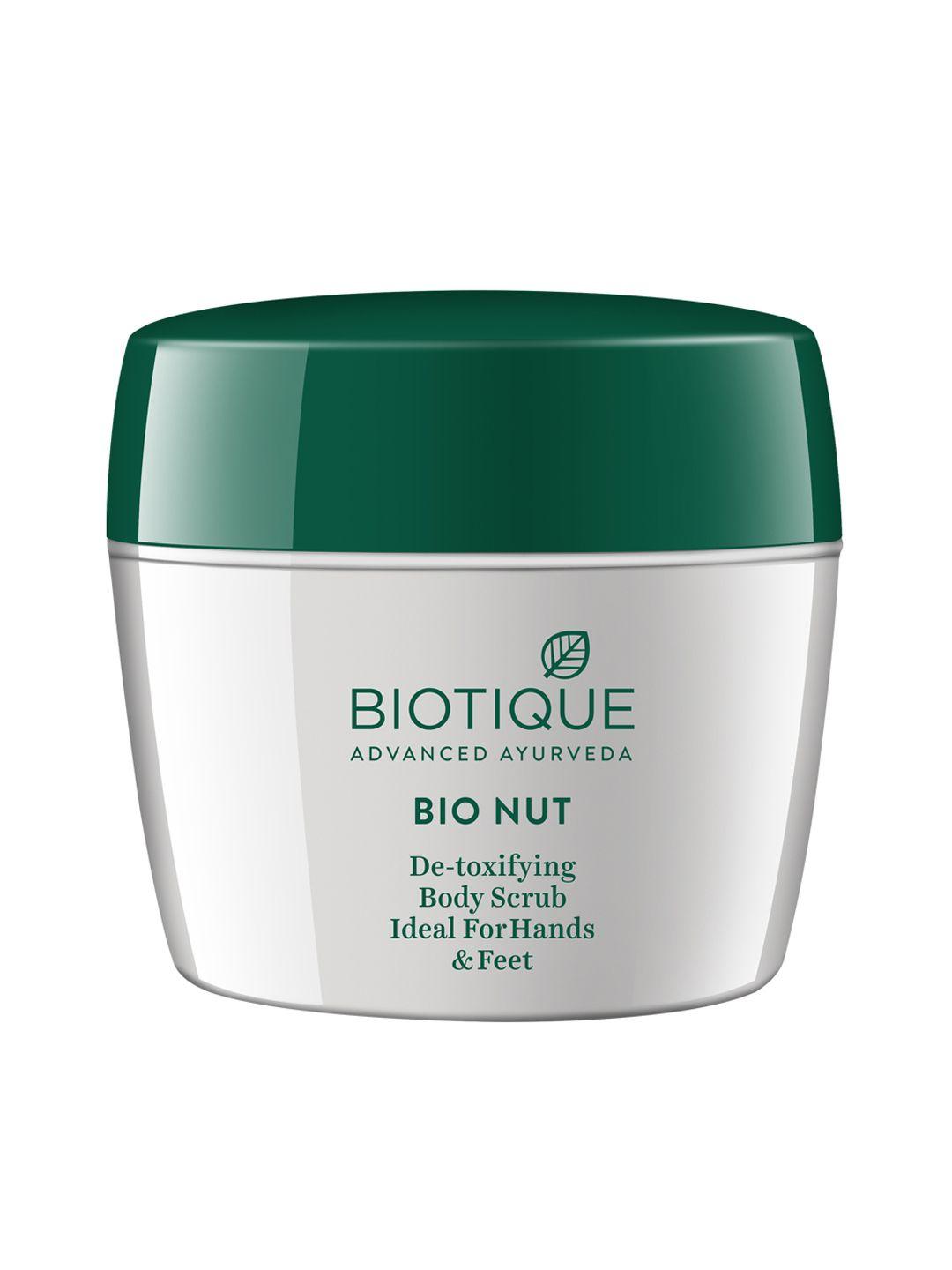 biotique botanicals unisex bio nut detoxifying sustainable body scrub 175 g
