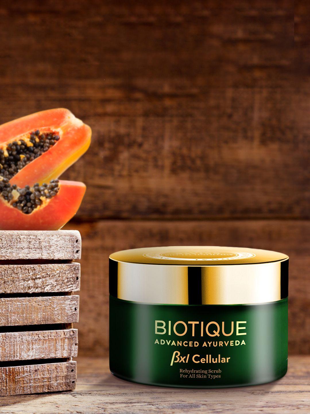 biotique bxl cellular bio papaya rehydrating scrub 50g