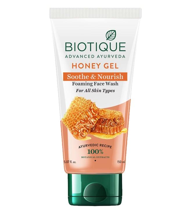 biotique honey gel soothe & nourish foaming face wash - 150 ml