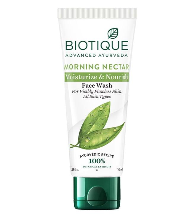 biotique morning nectar moisturizing & nourish face wash - 50 ml
