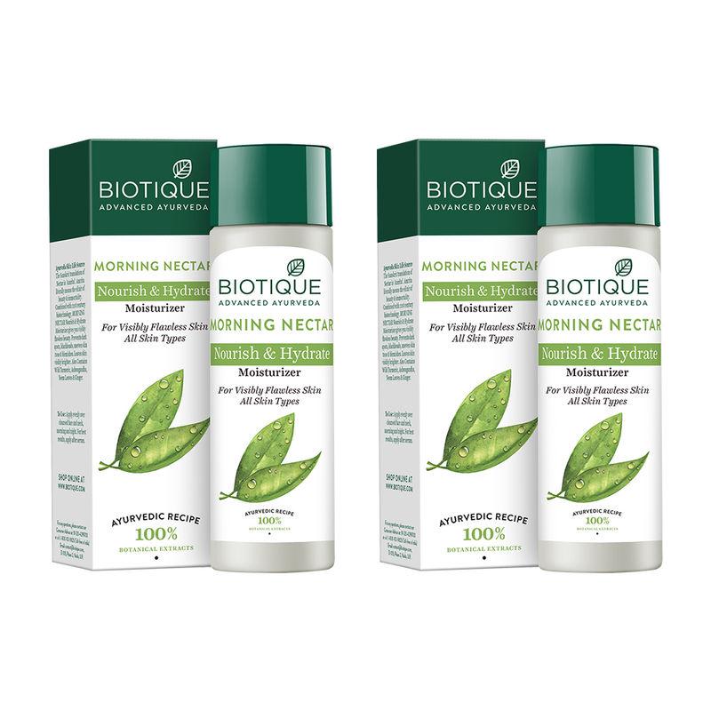 biotique morning nectar nourish & hydrate moisturizer (pack of 2)